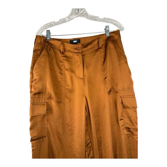 DKNY Women’s Cargo Pants Size 8 Pockets Brown - Picture 6 of 10